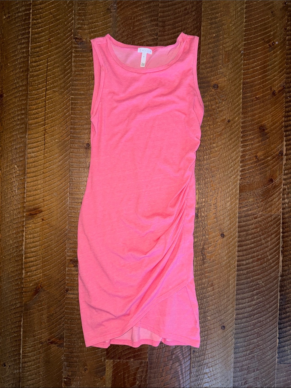 Leith Neon Pink Sleeveless Mini Dress
